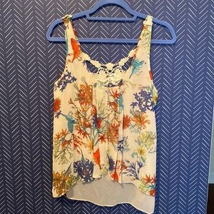 EUC, Marineblu womens flora tank top size medium. So light and beautiful!